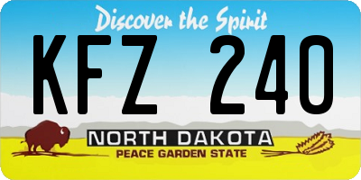 ND license plate KFZ240