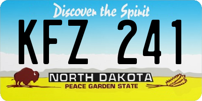 ND license plate KFZ241
