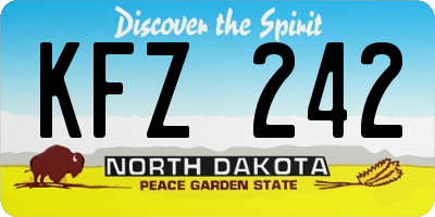 ND license plate KFZ242