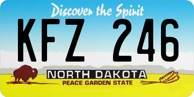 ND license plate KFZ246