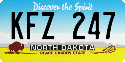 ND license plate KFZ247
