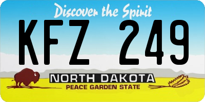 ND license plate KFZ249