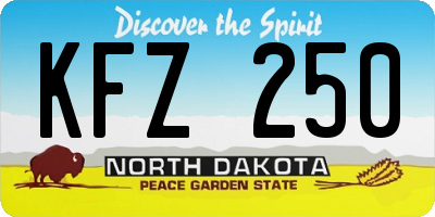 ND license plate KFZ250