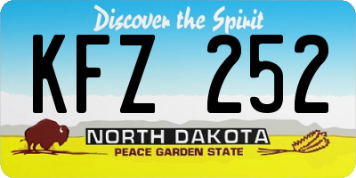 ND license plate KFZ252