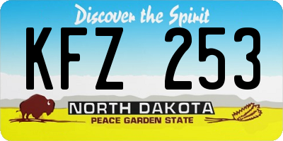 ND license plate KFZ253