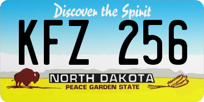 ND license plate KFZ256