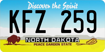 ND license plate KFZ259