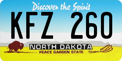 ND license plate KFZ260