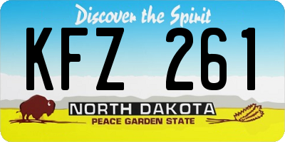 ND license plate KFZ261