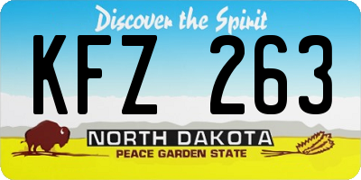 ND license plate KFZ263
