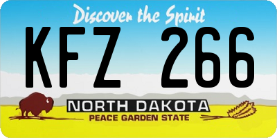 ND license plate KFZ266
