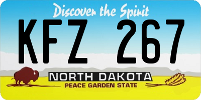 ND license plate KFZ267