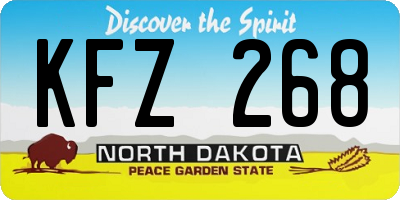ND license plate KFZ268