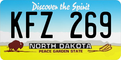 ND license plate KFZ269