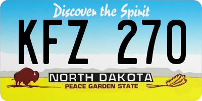 ND license plate KFZ270