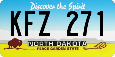 ND license plate KFZ271