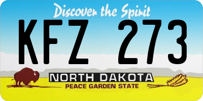 ND license plate KFZ273
