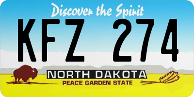 ND license plate KFZ274