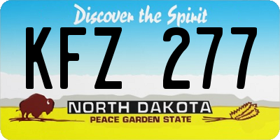 ND license plate KFZ277