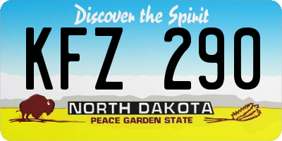ND license plate KFZ290
