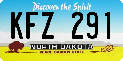 ND license plate KFZ291