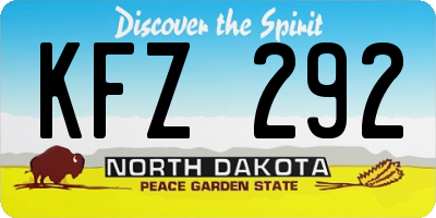 ND license plate KFZ292