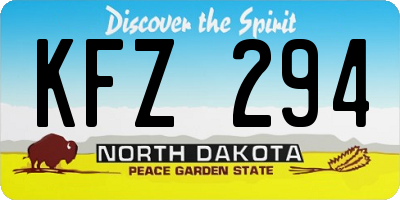 ND license plate KFZ294