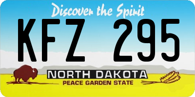 ND license plate KFZ295
