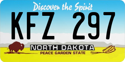 ND license plate KFZ297