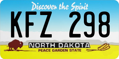 ND license plate KFZ298