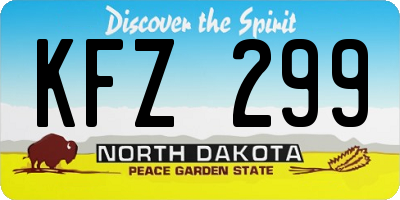 ND license plate KFZ299