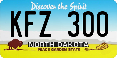 ND license plate KFZ300