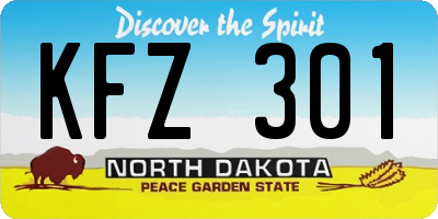 ND license plate KFZ301