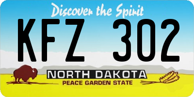 ND license plate KFZ302