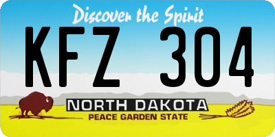 ND license plate KFZ304