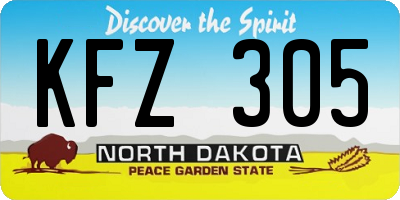 ND license plate KFZ305