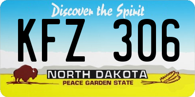 ND license plate KFZ306
