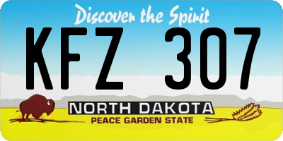 ND license plate KFZ307