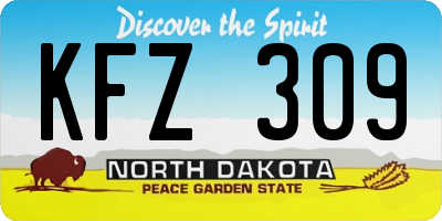 ND license plate KFZ309