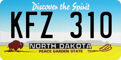 ND license plate KFZ310