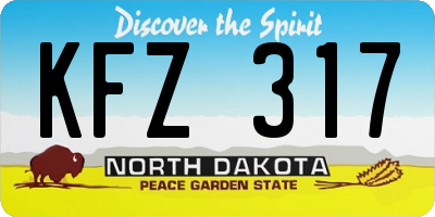 ND license plate KFZ317