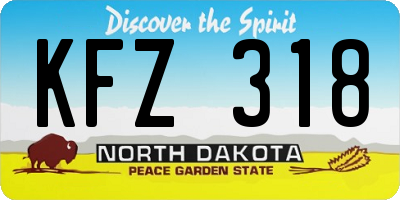 ND license plate KFZ318