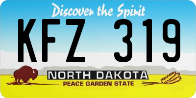 ND license plate KFZ319