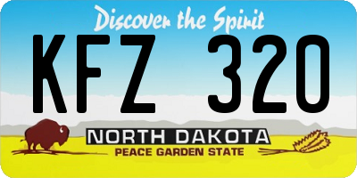 ND license plate KFZ320