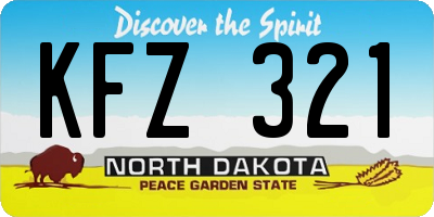 ND license plate KFZ321