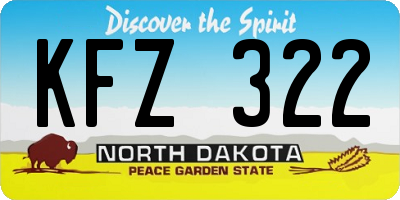 ND license plate KFZ322