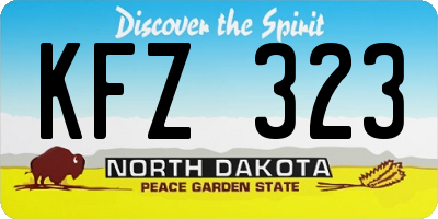 ND license plate KFZ323
