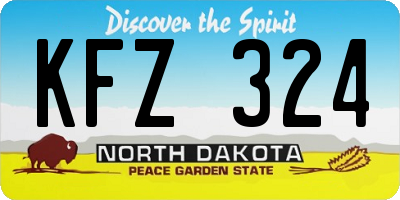 ND license plate KFZ324