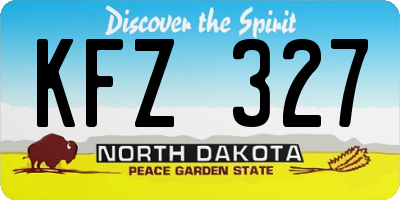 ND license plate KFZ327