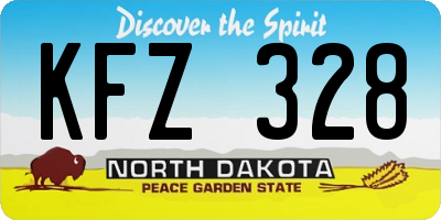 ND license plate KFZ328